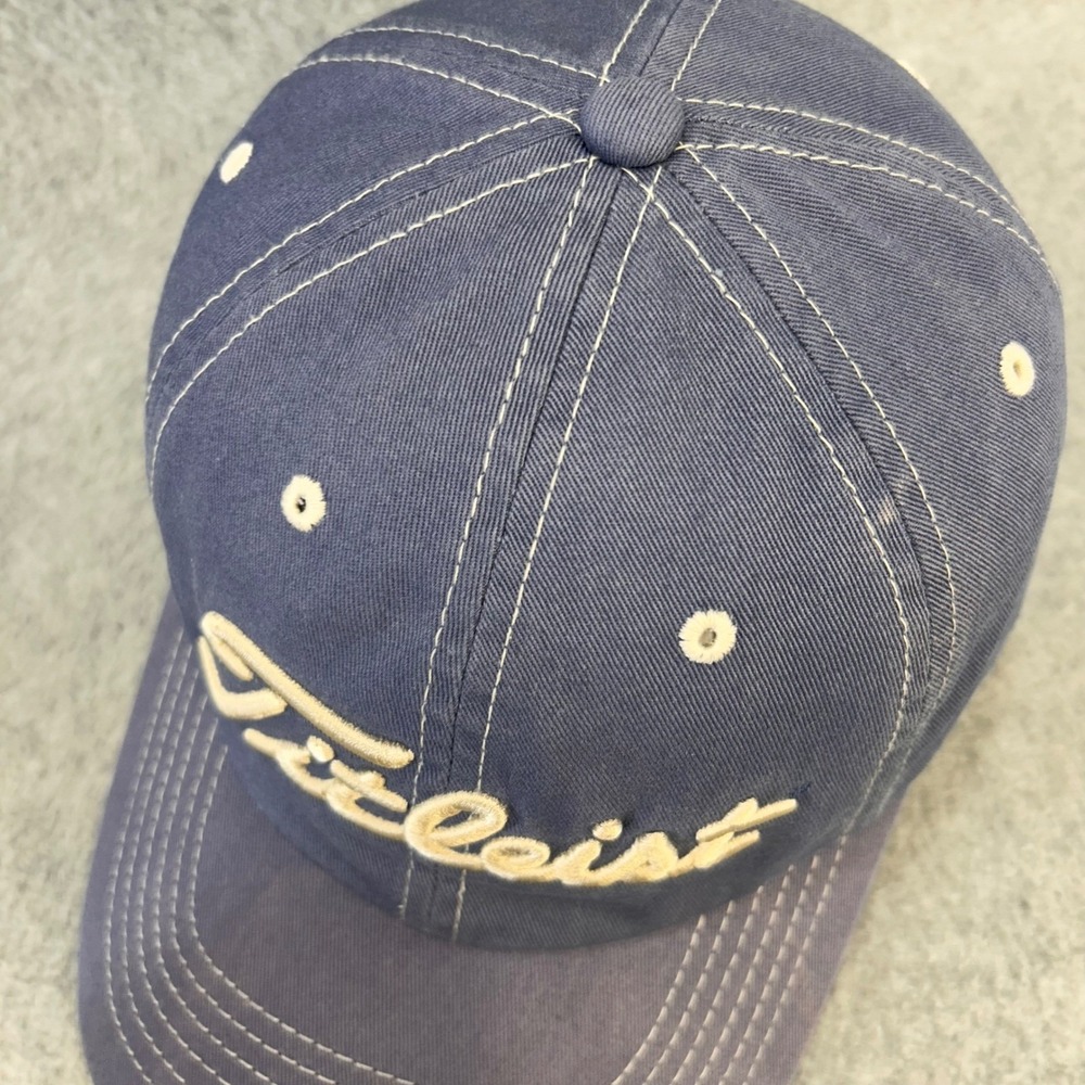 Titleist Script Logo Mens Blue Titleist Golf Hat Adjustable Cotton OSFM - Picture 4 of 12